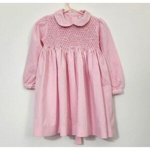 Sophie Dess 24Mths Pink Smocked & Embroidered Dress  Flowers
